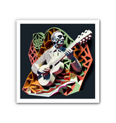 Electronic Waves Wrapped Canvas